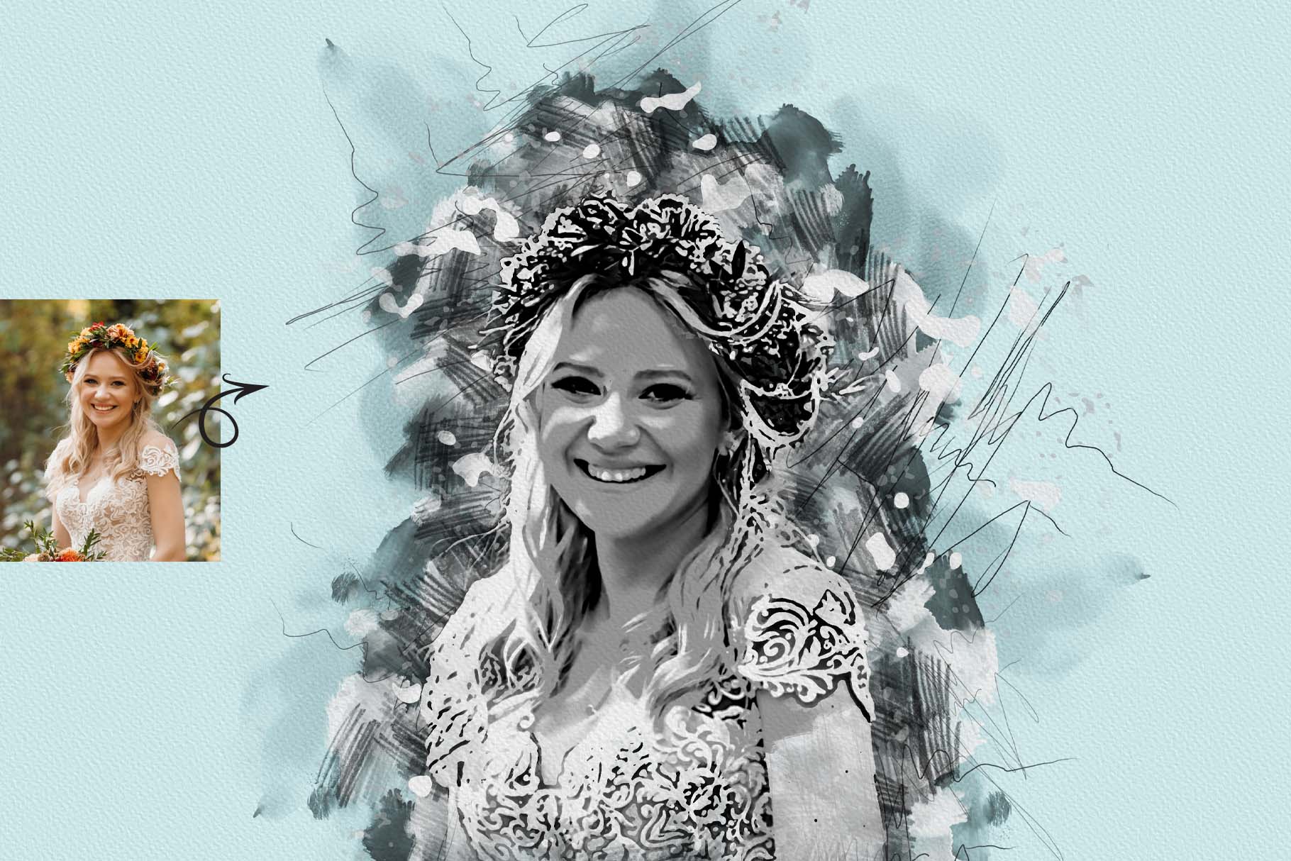 stylish ink art photoshop action 8 392