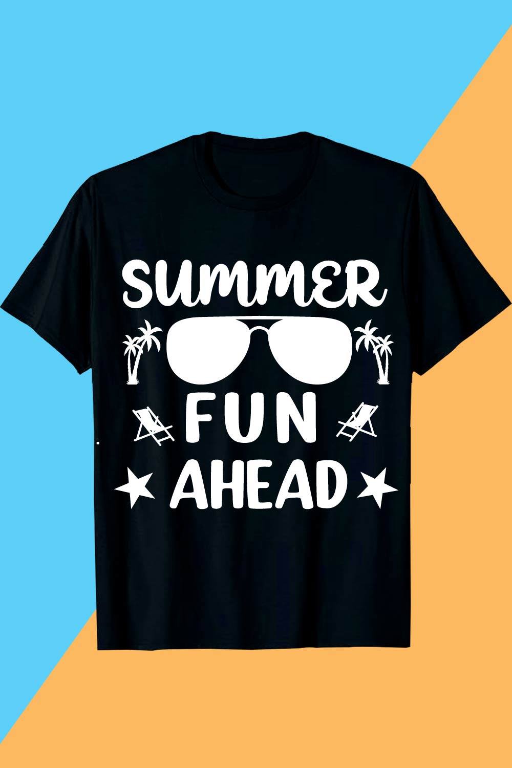 SUMMER AFUN AHEAD SUMMER SVG T shirt Design pinterest preview image.