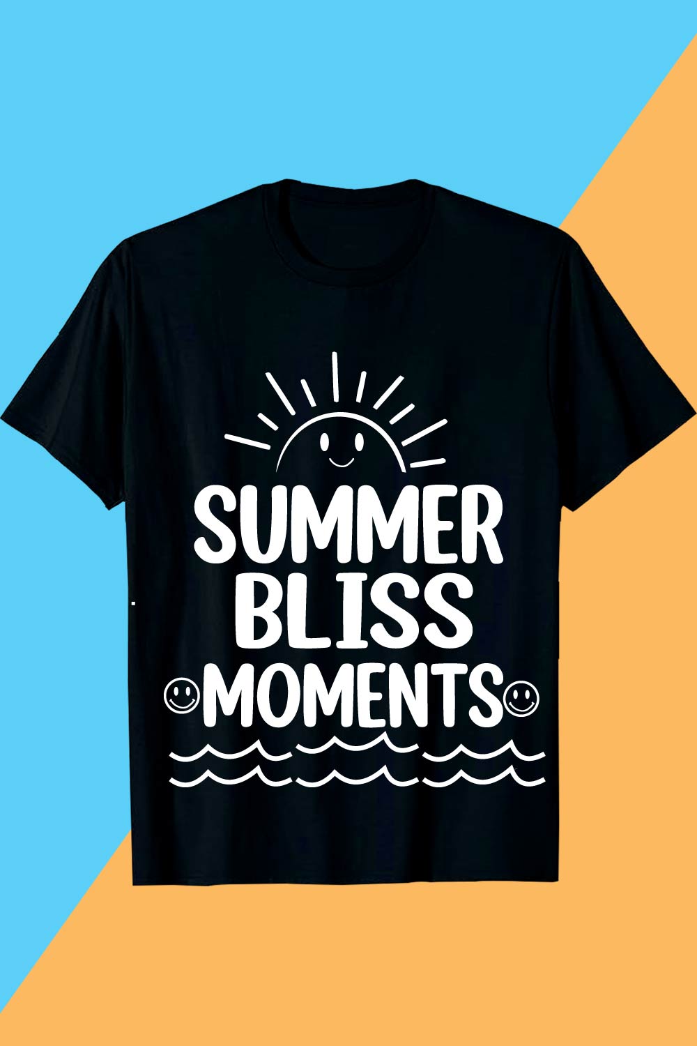 SUMMER BLISS MOMENTS SUMMER SVG T shirt Design pinterest preview image.