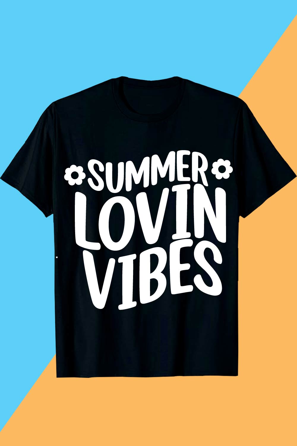 SUMMER LOVIN VIBES SUMMER SVG T shirt Design pinterest preview image.