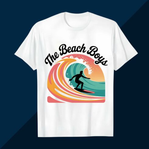 The Beach Boys Beach Summer T-Shirt Design- Beach Summer T-shirt design- Summer- Surfing- Summer Vibes- Vintage Summer T-shirt Design- Beach Tshirt Designs- Tropical Beach T-shirt- Summer T-shirt- Summer cover image.