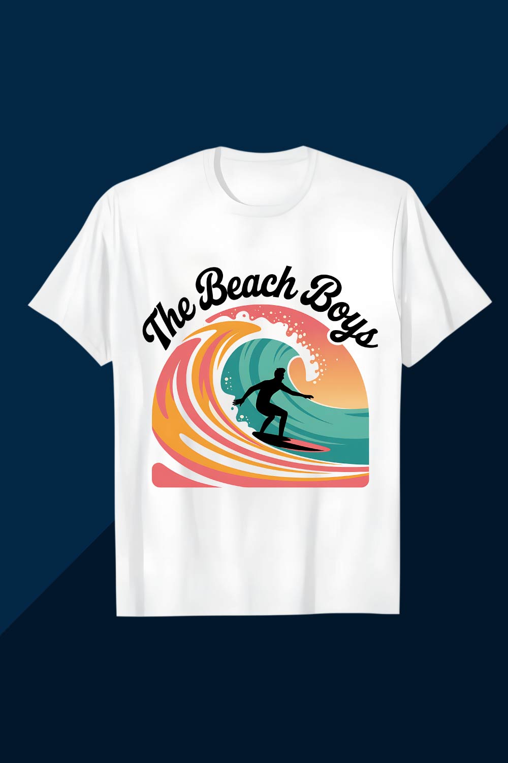 The Beach Boys Beach Summer T-Shirt Design- Beach Summer T-shirt design- Summer- Surfing- Summer Vibes- Vintage Summer T-shirt Design- Beach Tshirt Designs- Tropical Beach T-shirt- Summer T-shirt- Summer pinterest preview image.