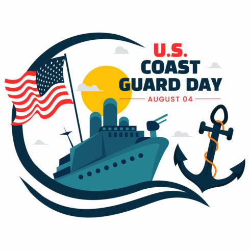 10 United States Coast Guard Day Illustration cover image.