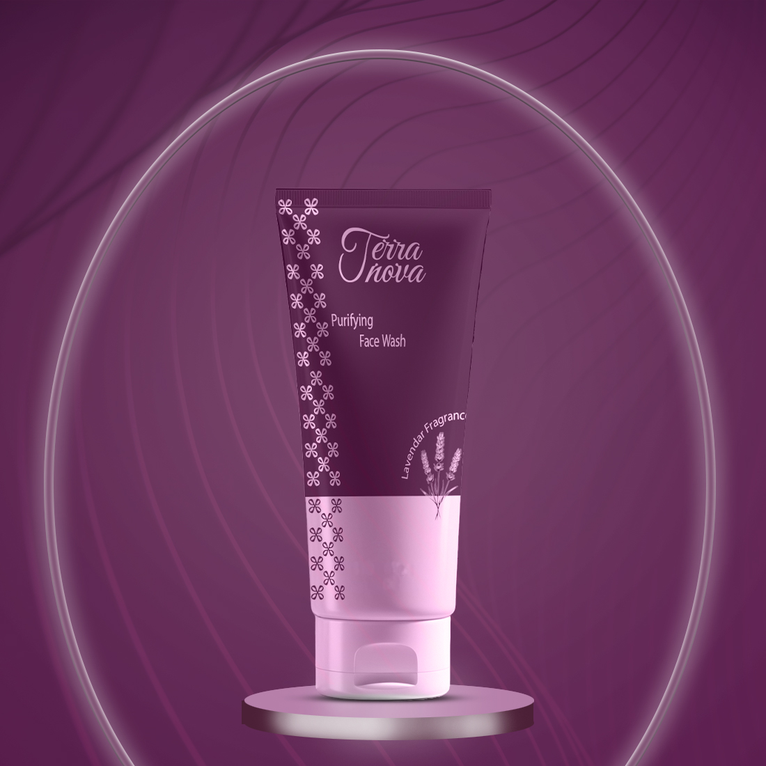 Face Wask bottle Mockup preview image.