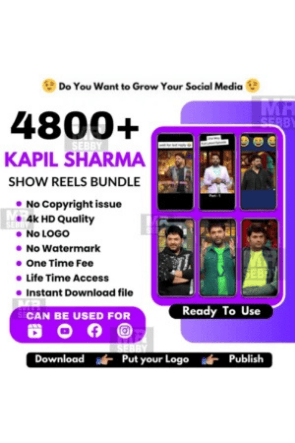 4800+ The Kapil Sharma Show Reels Bundle | Comedy Shorts Pack for Instagram & YouTube pinterest preview image.