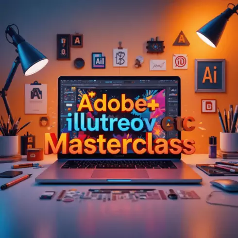 Adobe Illustrator CC Masterclass – Become a Vector Design Pro cover image.