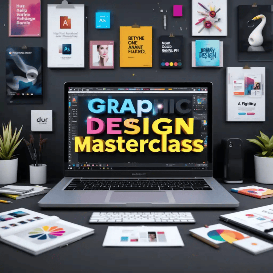 Graphic Design Masterclass – Learn Professional Design from Scratch (Beginner to Pro) preview image.
