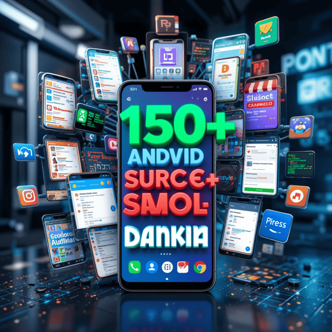150+ Android App Source Code Bundle | Ready-to-Use Android Studio Projects preview image.