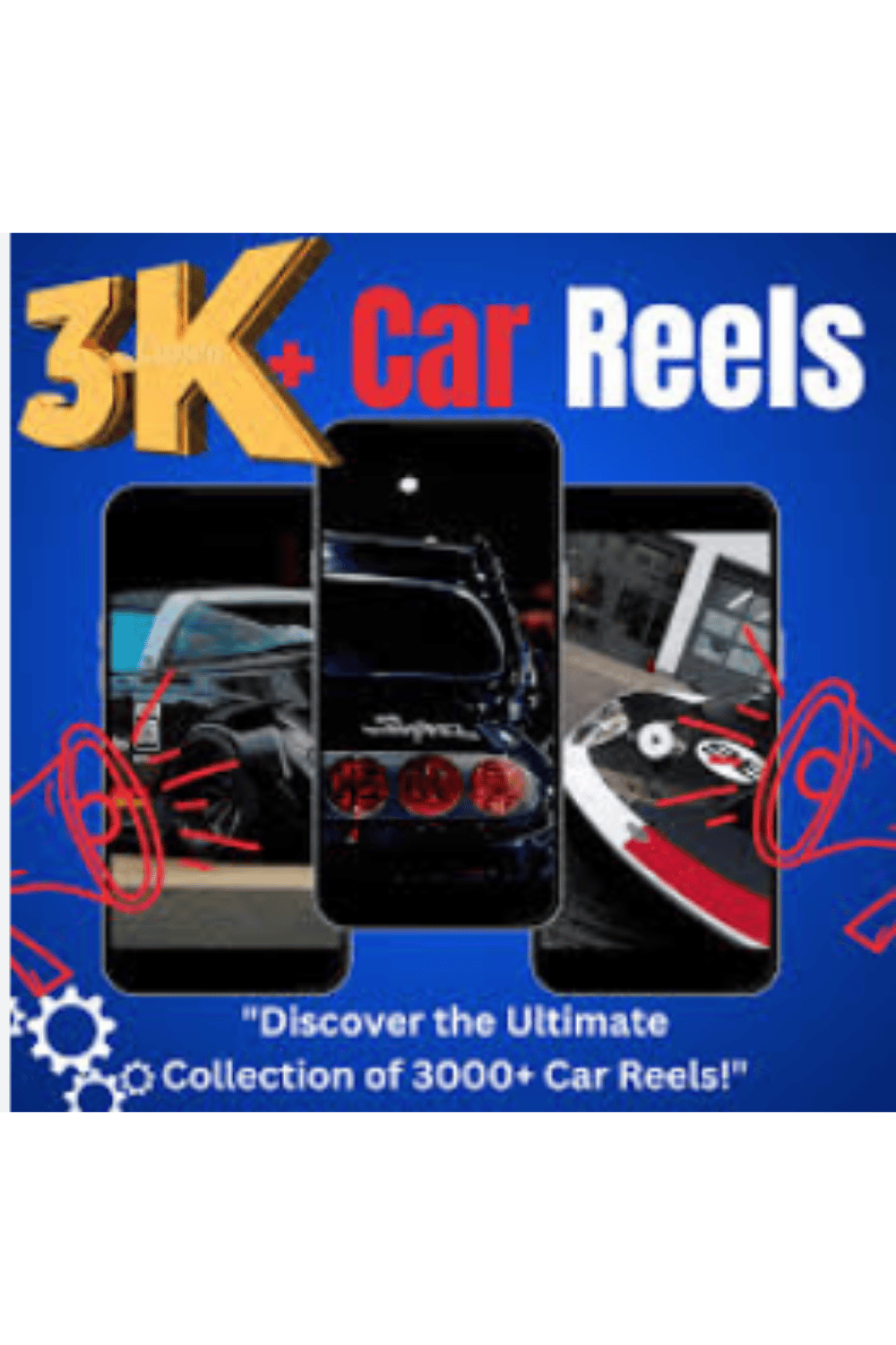 3,000+ Car Reels Bundle | HD Automotive Shorts for Instagram, YouTube & TikTok pinterest preview image.
