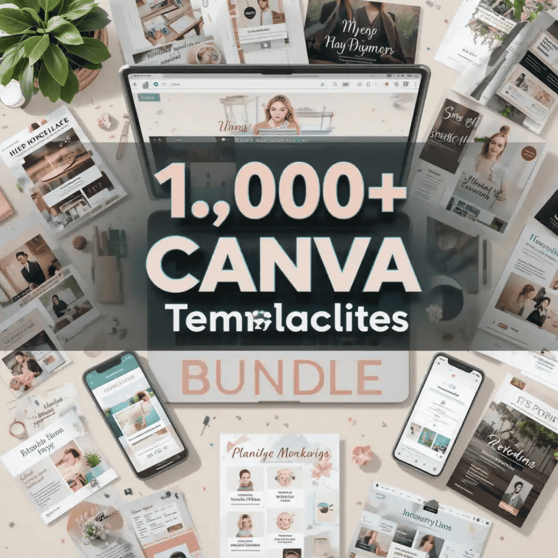 1,000+ Editable Canva Templates | Social Media, Business, Resume, eBook & More cover image.