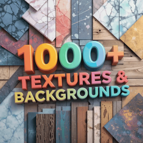 1000+ Textures & Backgrounds – High-Resolution, Versatile, and Royalty-Free cover image.