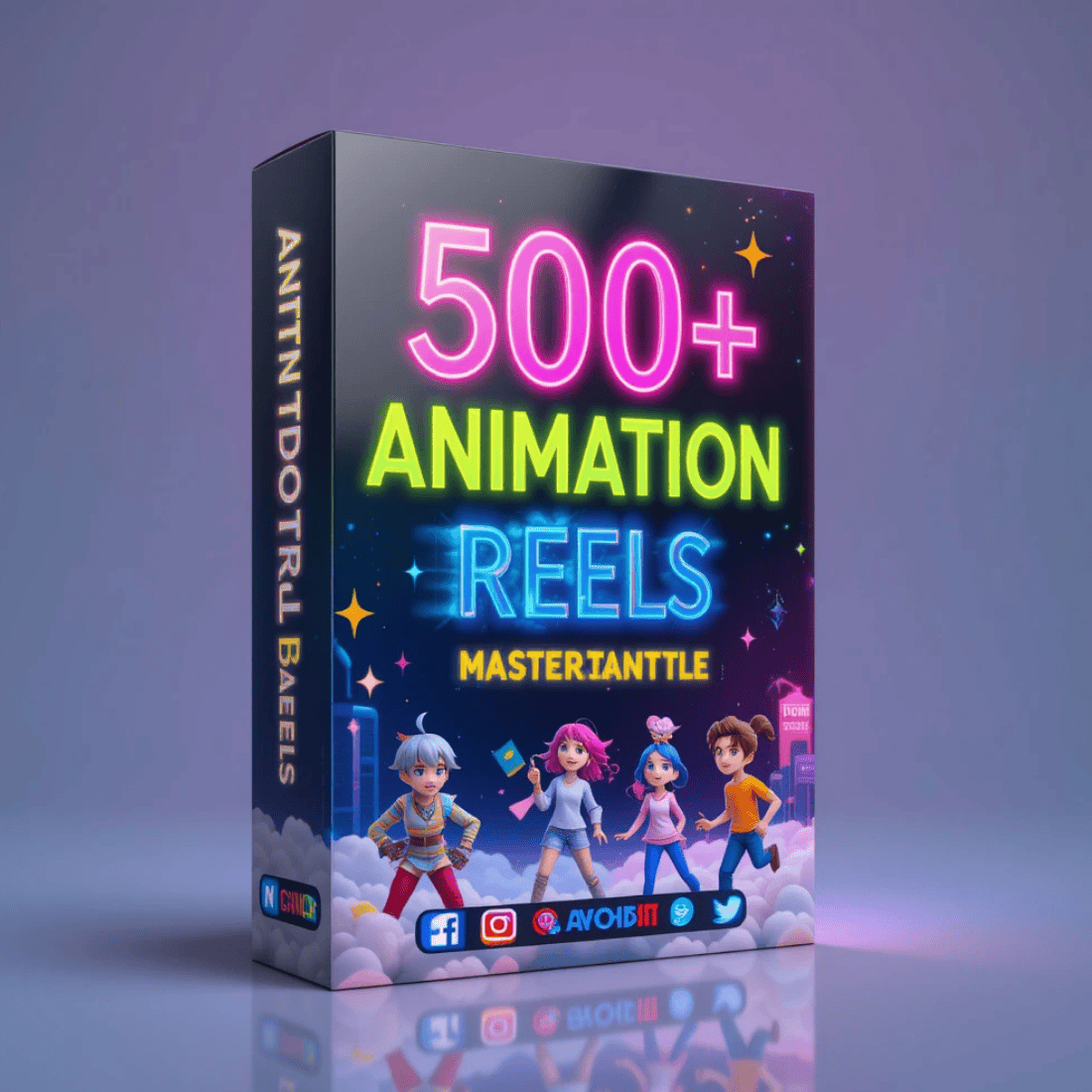 500+ 2D Animation Reels Master Bundle – Viral-Ready Animated Video Templates for Reels, Shorts & Ads cover image.