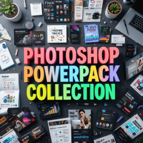 Photoshop Powerpack Collection | Ultimate PSD Assets for Designers cover image.