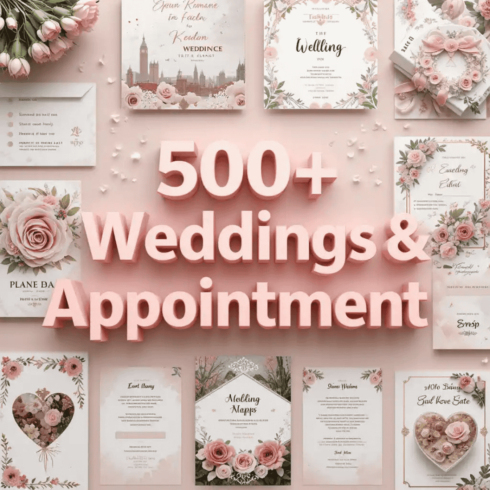 500+ Weddings & Appointments Templates – Elegant Designs for Every Special Day cover image.