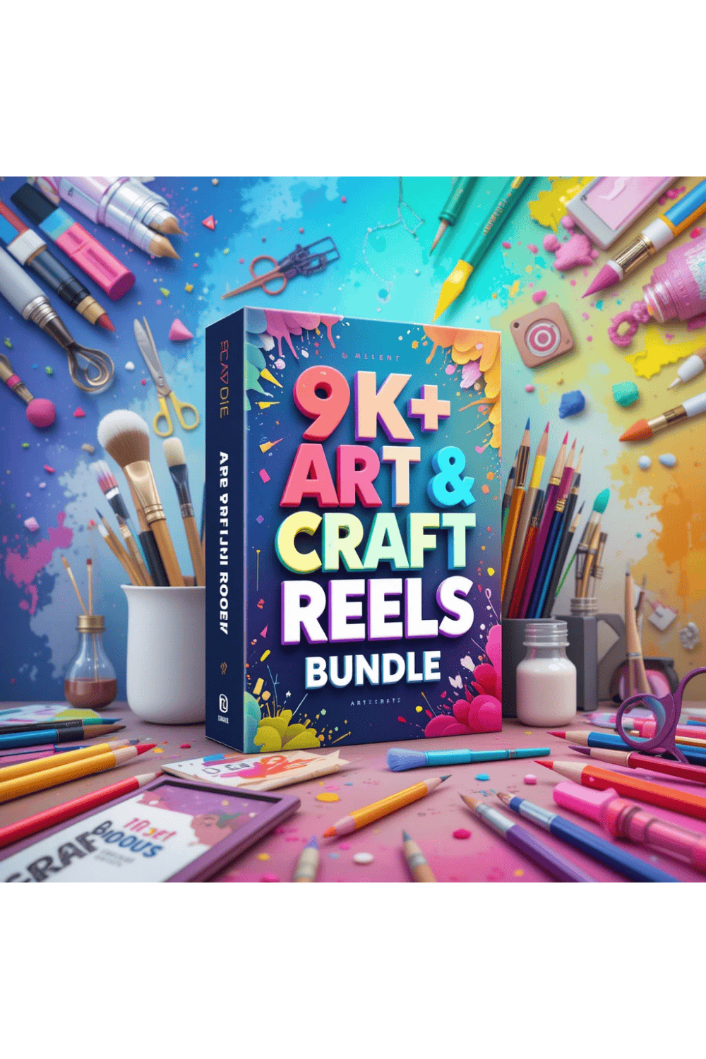 9K+ Art & Craft Reels Master Bundle - Creative Templates for Social Media pinterest preview image.