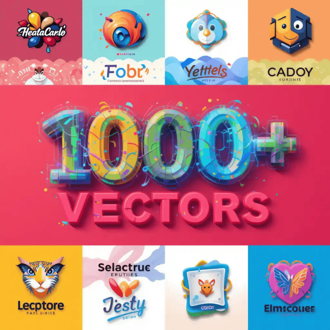 1000+ Vectors – High-Quality, Editable, and Versatile Vector Designs cover image.