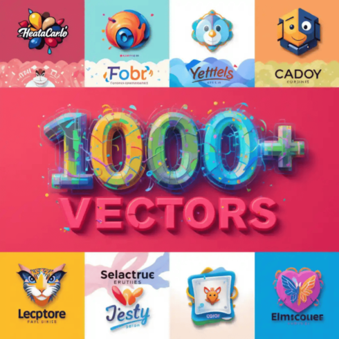 1000+ Vectors – High-Quality, Editable, and Versatile Vector Designs cover image.