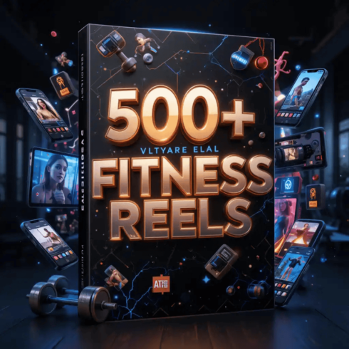 500+ Viral AI Fitness Reels Bundle – High-Engagement Short Videos for Social Media cover image.