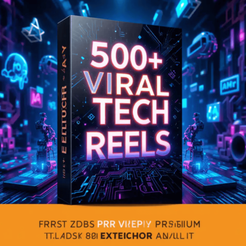 500+ Viral AI Tech Reels Bundle – Ready-to-Post Short Videos for Instagram, TikTok & YouTube Shorts cover image.