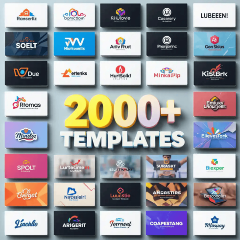 2000+ Editable Logo Templates – Business, Minimal, Modern & More cover image.