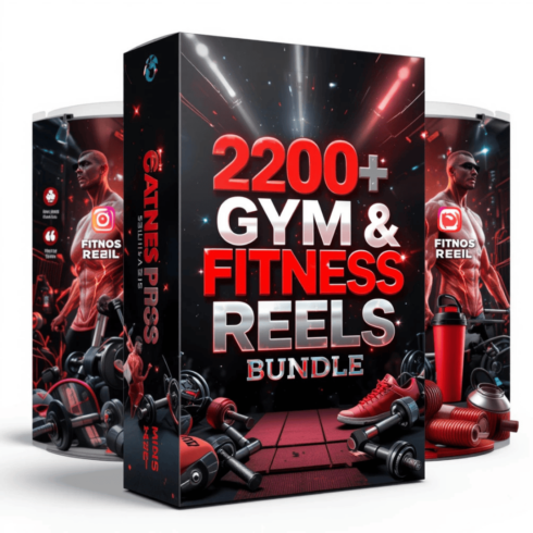2200+ Viral Gym & Fitness Reels Master Bundle | Instagram, TikTok, YouTube Shorts | Fitness Content Pack for Trainers & Influencers cover image.