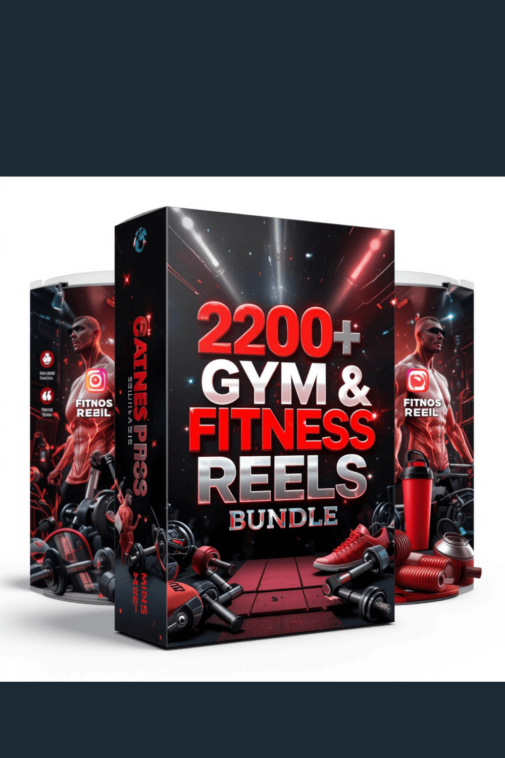 2200+ Viral Gym & Fitness Reels Master Bundle | Instagram, TikTok, YouTube Shorts | Fitness Content Pack for Trainers & Influencers pinterest preview image.