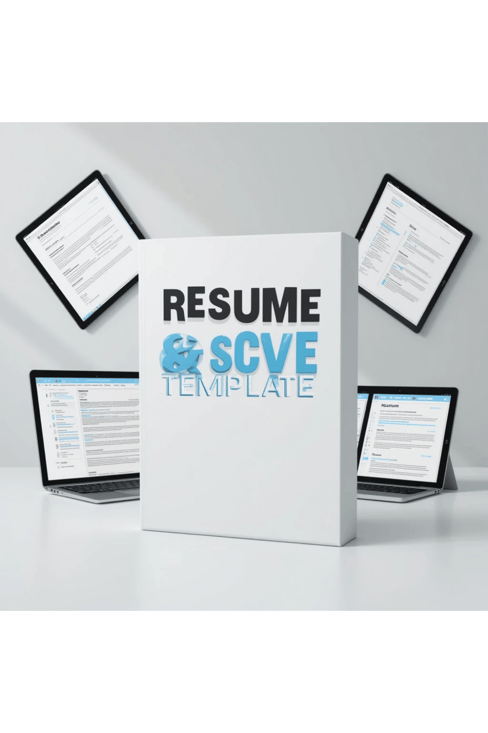 Modern Resume & CV Templates Bundle | Editable in Canva & MS Word pinterest preview image.