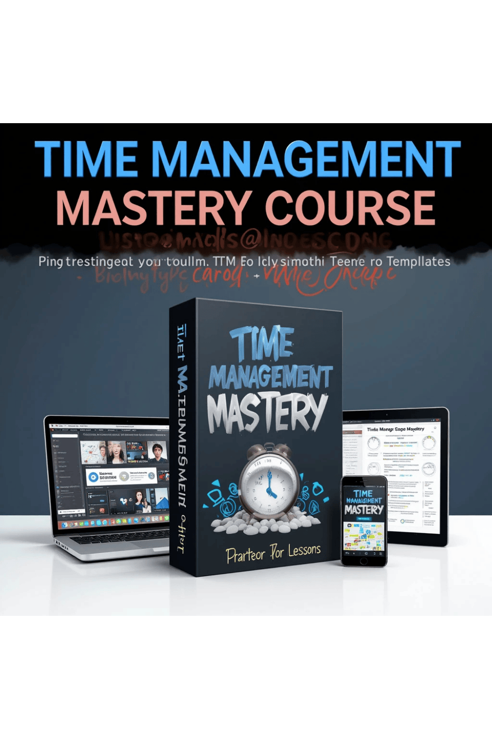 Time Management Mastery – Complete Video Course with Worksheets pinterest preview image.