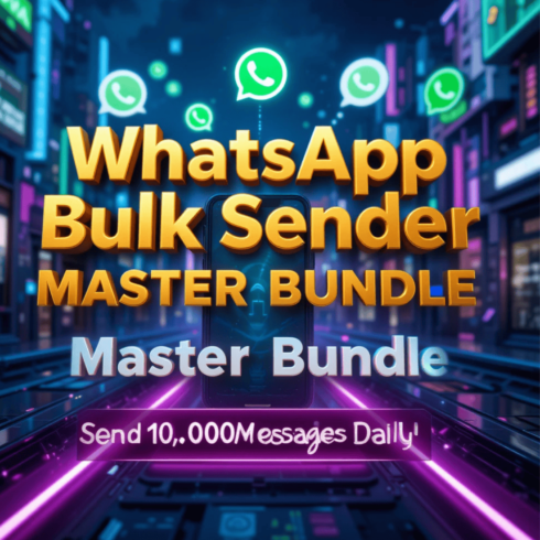 WhatsApp Bulk Sender Master Bundle – Bulk Messaging Tool / Auto-Scheduler cover image.