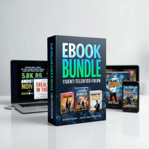 Ebook Bundle with Reseller Rights | 50+ High-Quality Ebooks for Resale cover image.