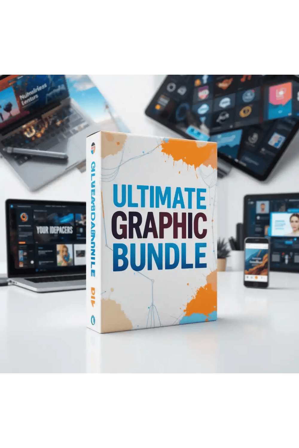 Ultimate Graphic Bundle | 100+ Premium Designs for Personal & Commercial Use pinterest preview image.
