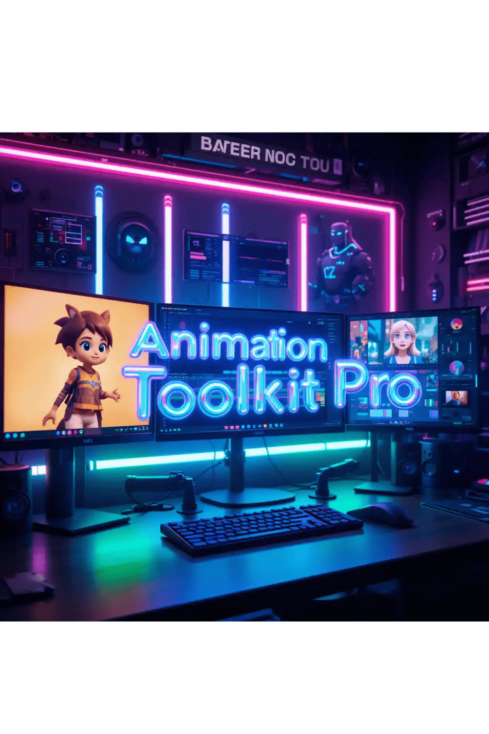 "Ultimate Animation Toolkit Pro - 5000+ Premium Assets, Rigged Characters & Motion Presets for After Effects/Blender" pinterest preview image.