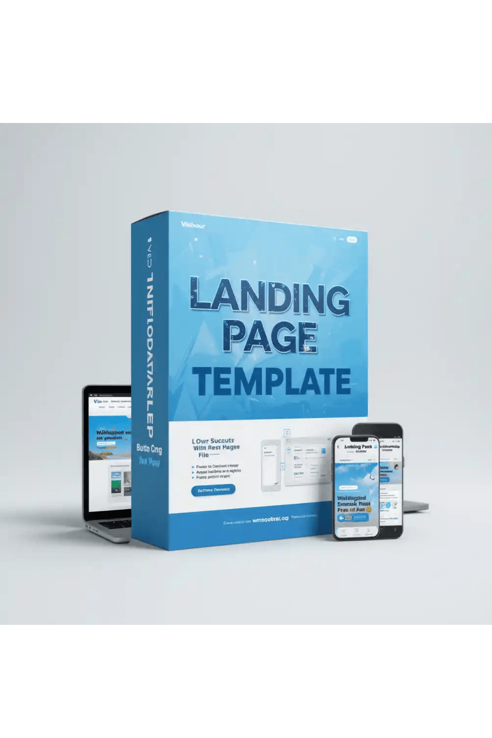High-Converting Landing Page Template | Easy Customization for Your Business pinterest preview image.