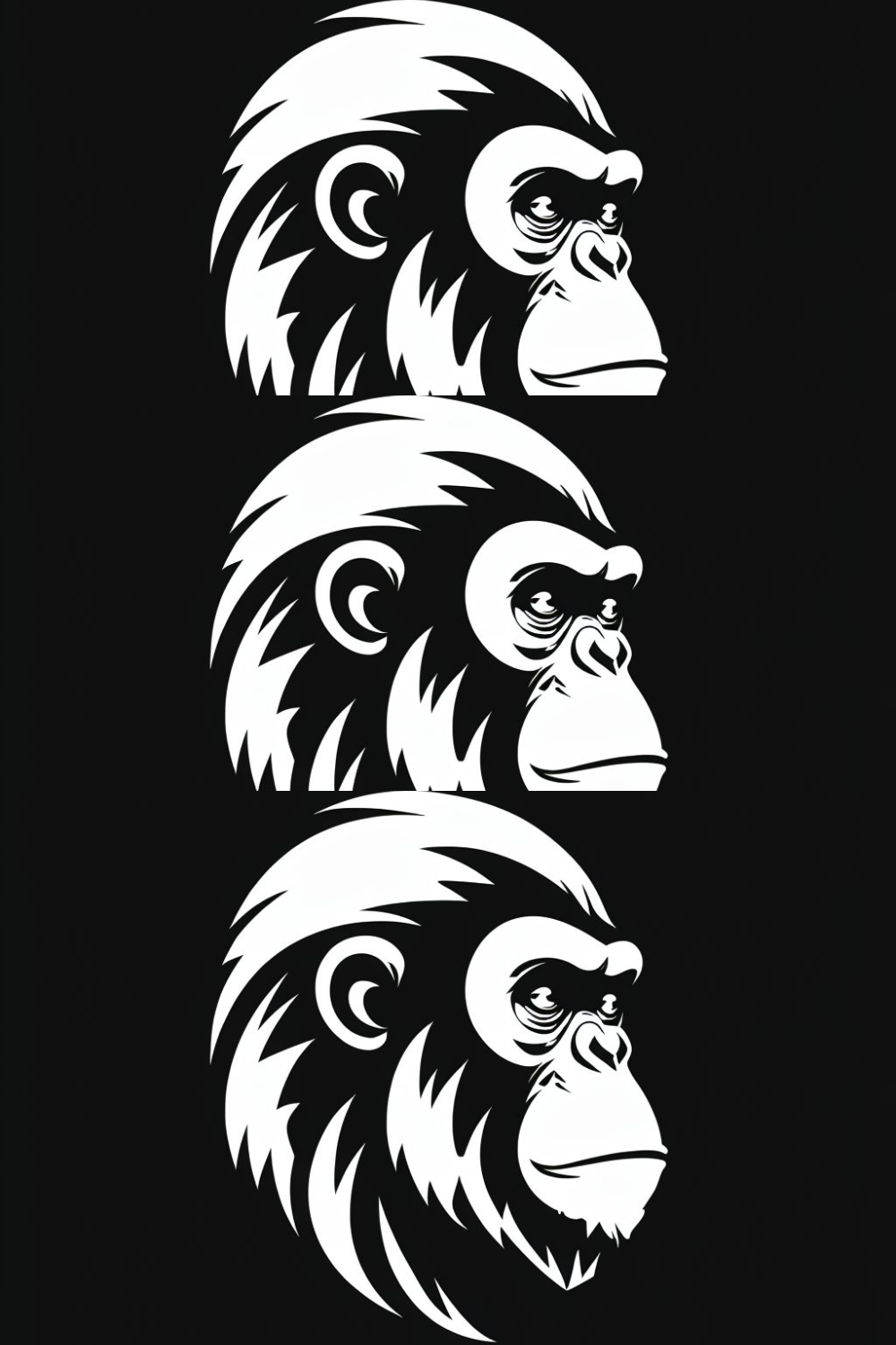 Chimpanzee logo pinterest preview image.