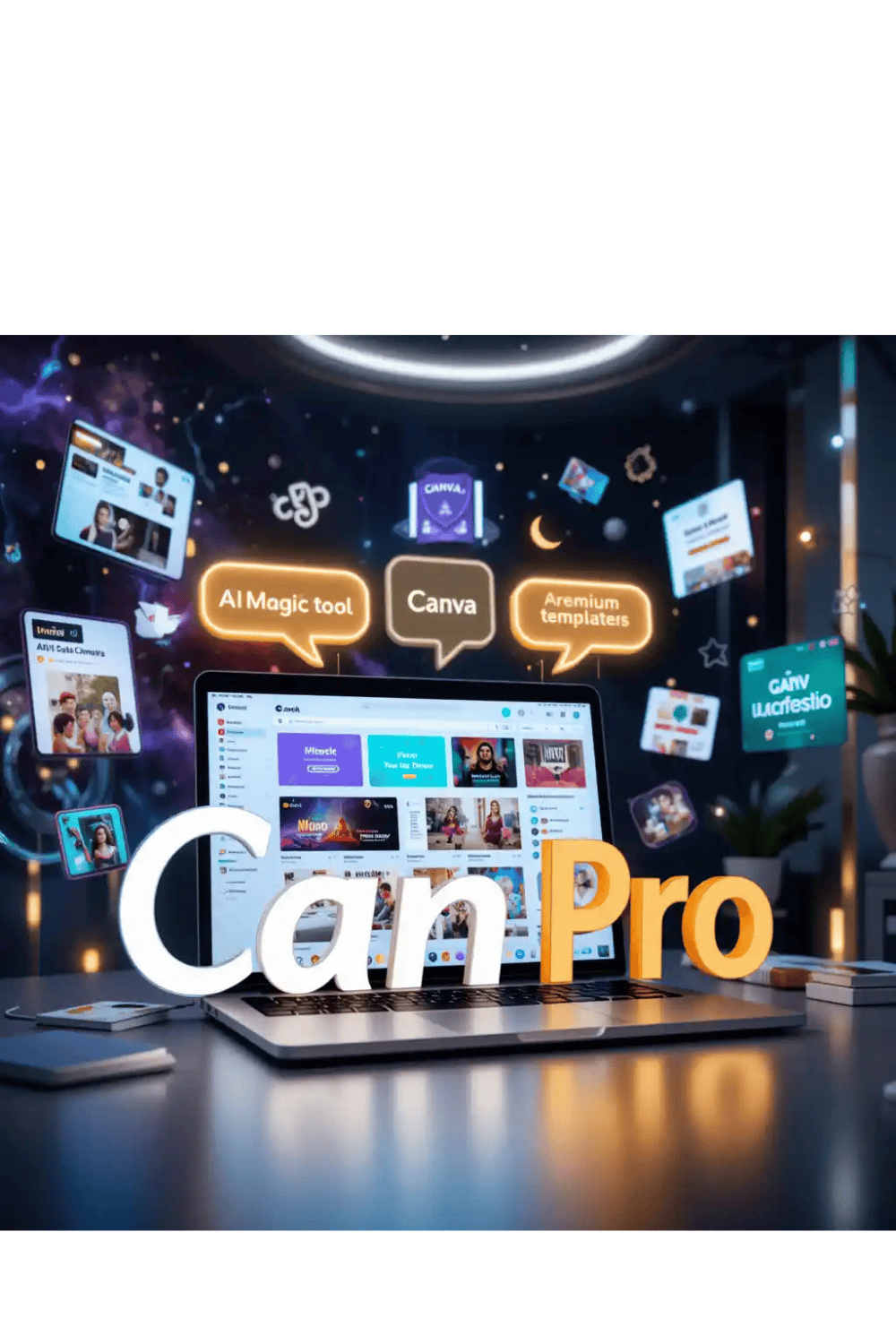 "Canva Pro - Unlimited Premium Design Assets, Magic AI Tools & Brand Kits for Businesses & Creators" pinterest preview image.