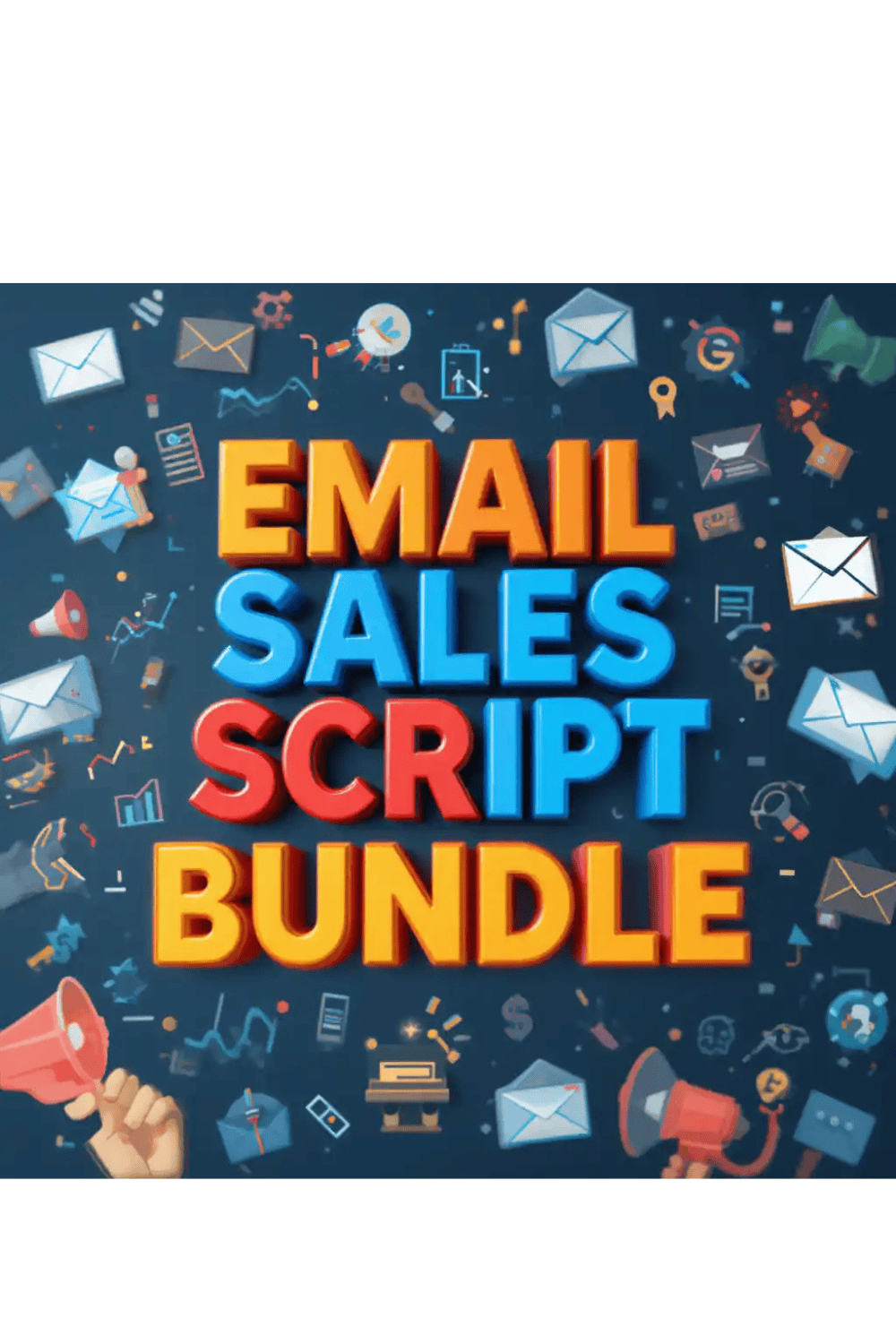 Email Sales Script Master Bundle – Convert Leads Into Sales with Proven Email Templates! pinterest preview image.