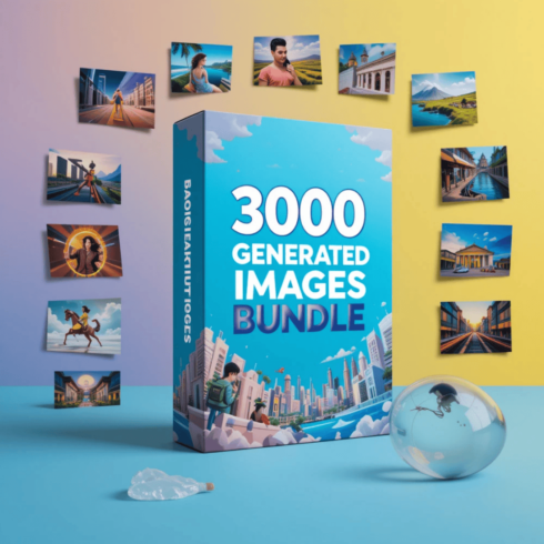 3000 AI-Generated Images Bundle | 10 Niches Collection cover image.