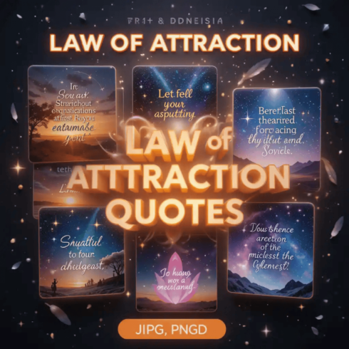 Law of Attraction Quotes Bundle – 100+ Powerful Manifestation & Abundance Affirmations cover image.
