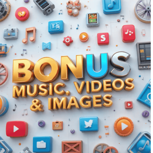 Bonus Royalty-Free Music, Videos & Images – The Ultimate Content Creator’s Asset Bundle! cover image.