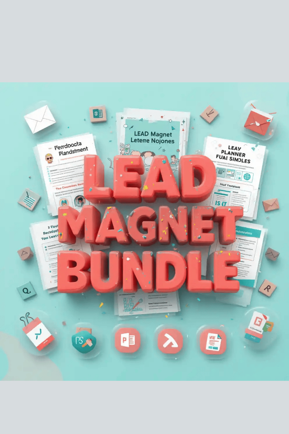 Lead Magnet Bundle – 10+ High-Converting Templates to Grow Your Email List pinterest preview image.