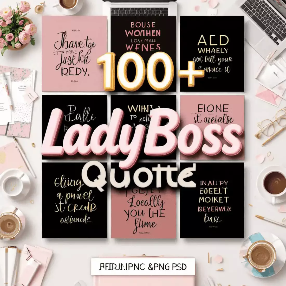 100+ Lady Boss Quotes – Empowering Quotes for Women Entrepreneurs, Girl Bosses & Female Leaders cover image.