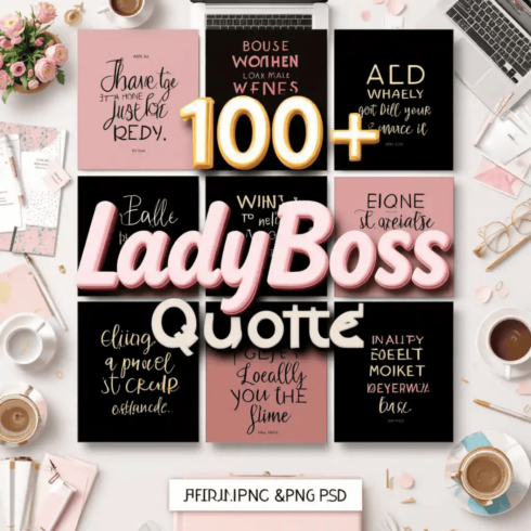 LadyBoss Quotes Bundle – 100+ Empowering Quotes for Women Entrepreneurs & Boss Babes cover image.