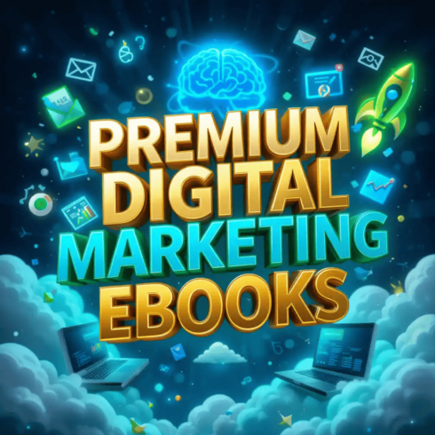 Premium Digital Marketing eBooks – Master SEO, Ads, Funnels, Email & More! cover image.