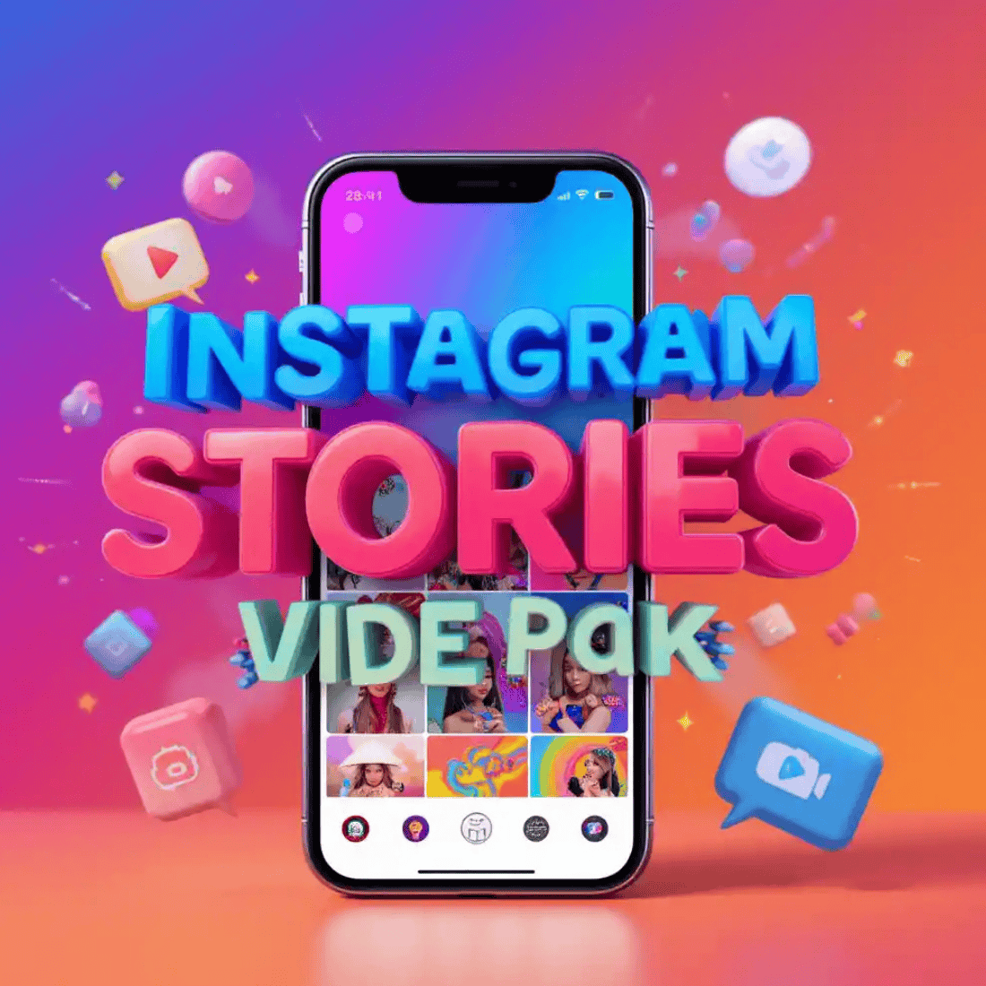 Instagram Stories Video Pack – 100+ Engaging Ready-Made Stories preview image.