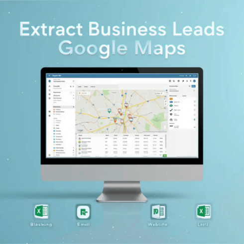 Google Map Extractor Software – Extract Business Leads with Phone, cover image.