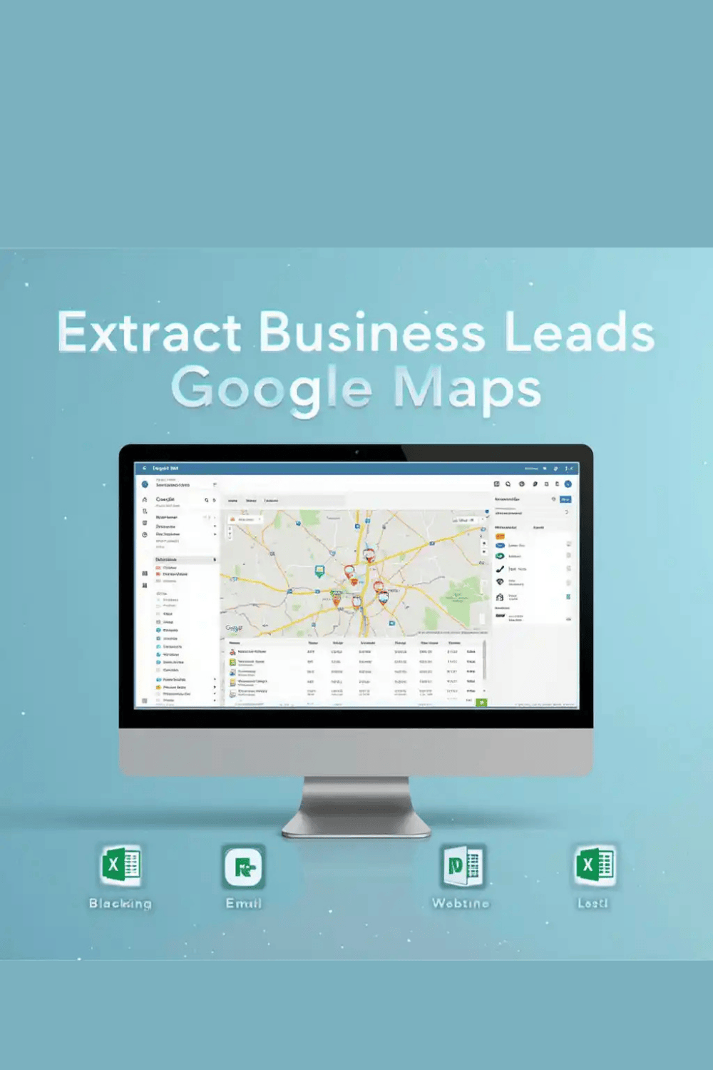 Google Map Extractor Software – Extract Business Leads with Phone, pinterest preview image.