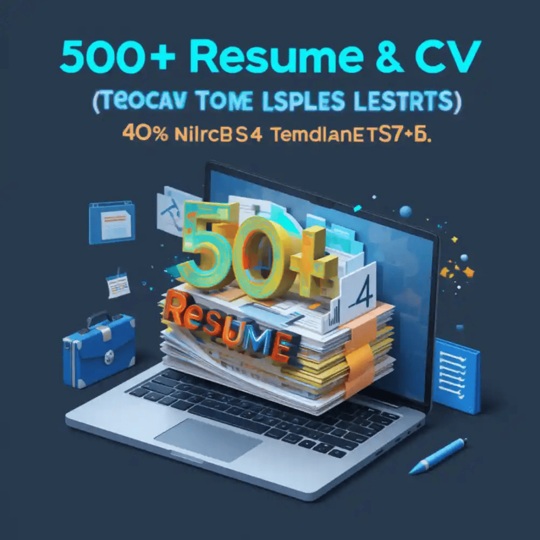 500+ Professional Resume & CV Templates – Instant Download cover image.