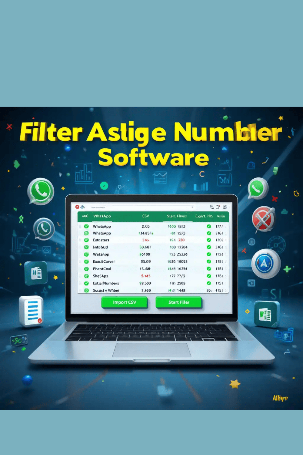 WhatsApp Number Filter Software – Verify Active WhatsApp Numbers for Targeted Campaigns pinterest preview image.