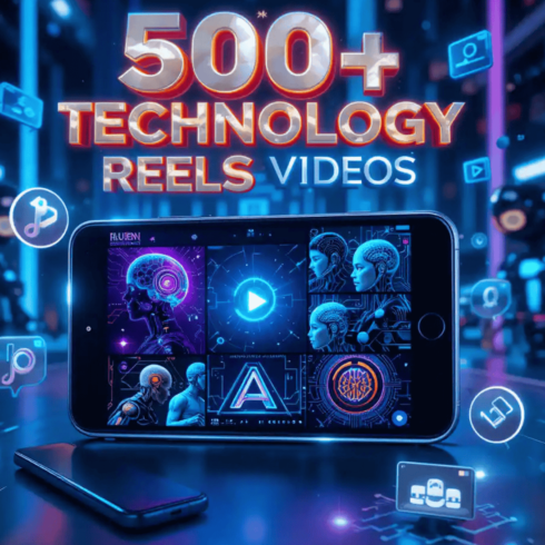 500+ AI Technology Reels Videos Bundle – Viral-Ready Short Videos cover image.