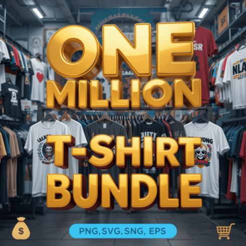 One Million T-Shirt Designs Bundle cover image.